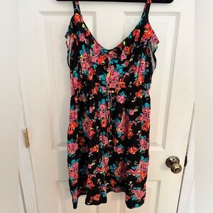Torrid black floral tank dress. Sz.2